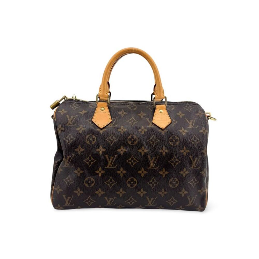 Louis Vuitton Speedy Bandouliere Monogram Canvas Brown Canvas Handbag